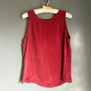 Vintage JILA Women's Small Red Sleeveless Tank Top Blouse Retro 90's Colorful